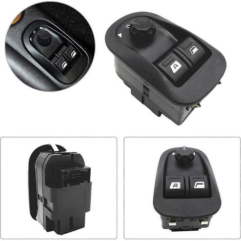 6554.WA Commande de lève-vitre électrique/bouton de lève-vitre, compatible avec les berlines Peugeot 206 CC, 206 SW, 306 et 206 (1993-2016) 6554WA (1/5)