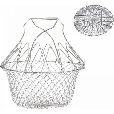 Panier à Frire, Panier a Salade Tamis Cuisine Inoxydable Fry Extensible Chef Panier Cuisine (1/5)
