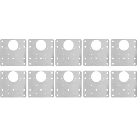 Lot de 30 plaques de réparation pour charnières de porte de placard, 9 x 9 cm, en acier inoxydable.