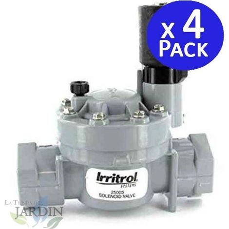 Lot de 4 Électrovanne d'arrosage 1'' 9V Irritrol 2500MT, pour les programmateurs à piles