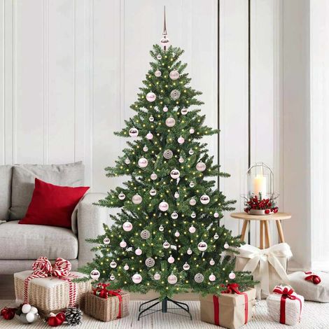 Künstlicher klappbarer Weihnachtsbaum Grün 180 cm PVC und Stahl
