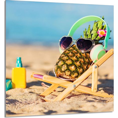 Panneau de verre POUR la cuisine 60x65 Ananas (1/5)