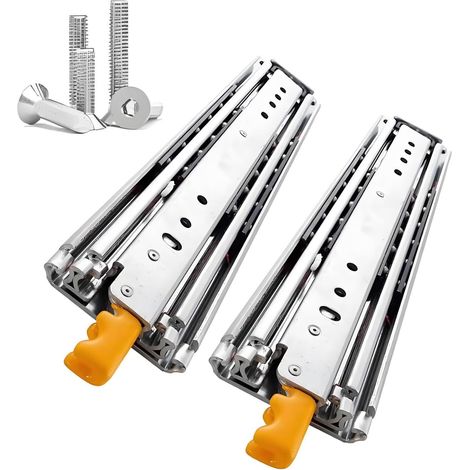 1 paire de glissières tiroir robustes avec serrure, 250 mm, 600 1000 à (1/5)