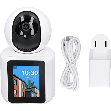 Videotelefonie-Kamera (1080p), Zwei-Wege-Audio, 2,8-Zoll-IPS-Bildschirm, WLAN, Nachtsicht, Bewegungserkennung