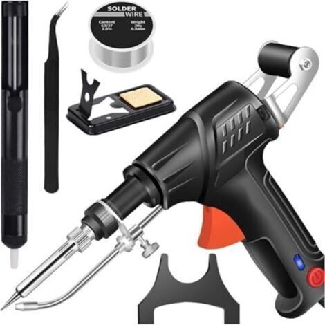 Outils de soudage laser industriels à chauffage interne, fer à souder multifonction, fer à souder filaire automatique à chauffage interne pour usage domestique et industriel (chaleur interne, noir) (1/4)