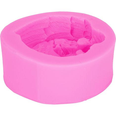 Moule professionnel en silicone pour savon, bougies, gâteaux, chocolats et résine époxy (rose) (1/5)