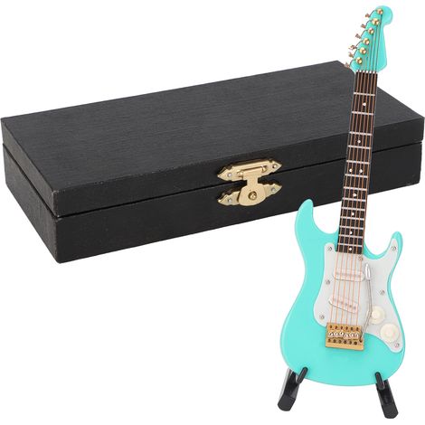 Mini Guitar Replica Miniature Guitar Musical Instrument Model Home Office DecorationS (1/5)