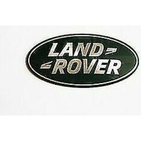 Emblema/stemma Land Rover verde/cromato per griglia, cofano, portellone posteriore (45x85 mm)
