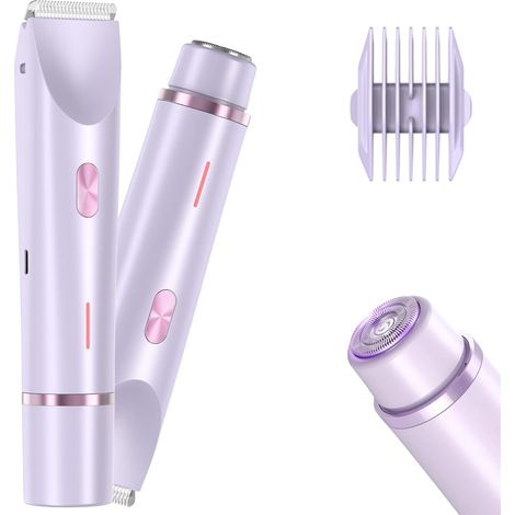 2-in-1 Elektrorasierer für Damen, Elektrorasierer für Damen (2026), 2-in-1 Elektrorasierer für Damen, Wiederaufladbarer Elektrorasierer für Damen (Lila)