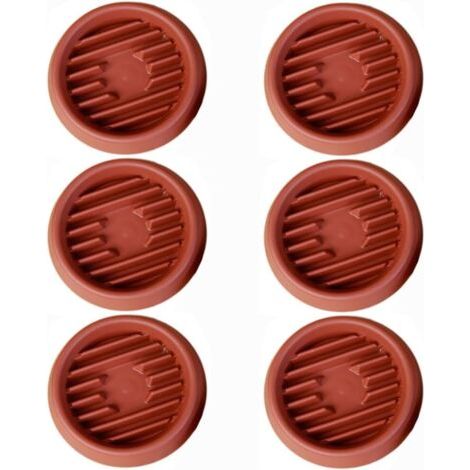 QORVA-Bac à fleurs rouge brique diamètre intérieur 7 cm 6 ronds en plastique adapté aux plantes bac de drainage épais (1/5)