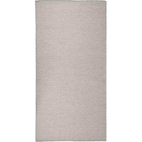 Outdoor-Teppich Flachgewebe 100x200 cm Hellgrau