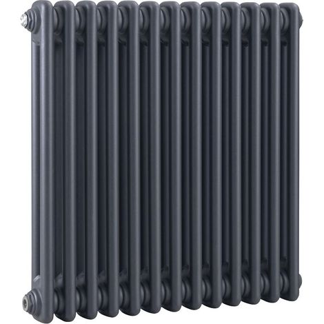 Baridi DH357 Horizontal Traditional 2 Column Radiator 600 x 607mm Anthracite