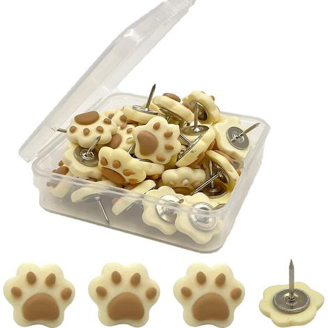 30pcs Jaune Chat Empreintes De Pas Animal Chien Griffe Goujons Goujons En Pierre Dcoration Murale Lige Fixe Rsine Goujons (1/5)