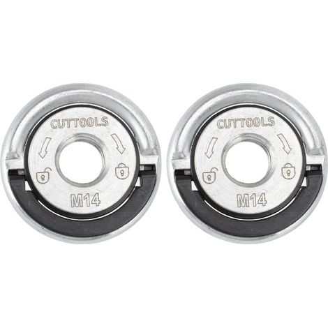 Écrou Flange M14 haute performance 2 pièces carbone pour meuleuse, design rapide sans outils (1/4)