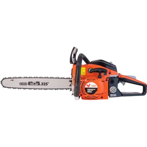 St Pierre Du Champ – Tronçonneuse thermique 45cc 1700W 455mm – Moteur 2 temps – Griffe d’abattage – Starter semi-automatique – Protection frein de chaîne