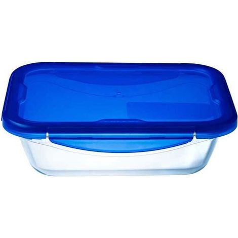 Set mit 3 Lunch Boxen - PYREX - Cook & Go - Glas - Rechteckig - Luftdichtem Deckel - 0,8 L (1/3)