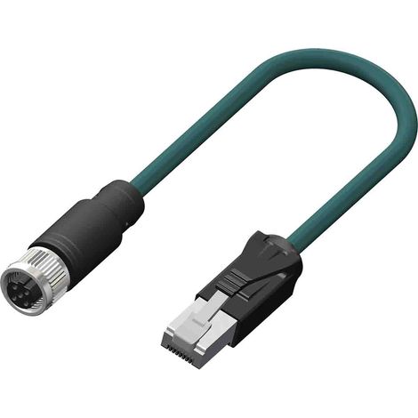 Connecteur pré-câblé RS PRO 4 conducteurs , M12 Femelle vers Fiche mâle RJ45, 2m ( Prix pour 1 )