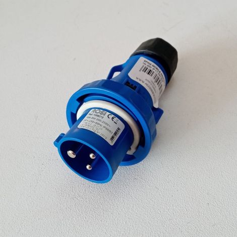 Spina industriale 2P+T 16 A 220 V IP44 robusta – mod. 8213 (1/5)