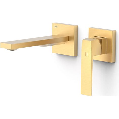 TRES 20230021OM SLIM Pieza Vista para Cuerpo Empotrado De Lavabo Color Oro Mate 24K - ref: 20230021OM