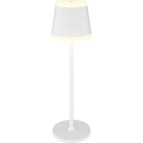Globo - lámpara de mesa - Ridley - blanco - metal - Ø 11cm - LED