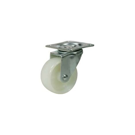 RUOTE CON PIASTRA FORCELLA- - ø mm.40 (piastra mm.38x38) - 4 pezzi QUALITY
