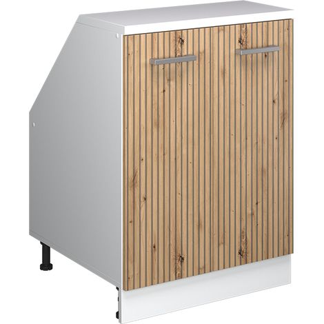 Dachschrägenschrank Rion, Artisan-Eiche, 60 x 81.6 cm mit 2 Türen, Schrankkorpus 60 cm Tiefe, Vicco
