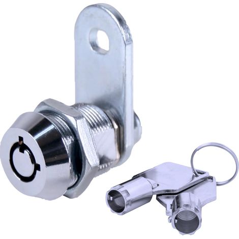 Serrure tubulaire Cam avec cylindre de 1–1/20,3 cm et finition chromée, clés identiques, MEI-2400AS-KA (1/5)