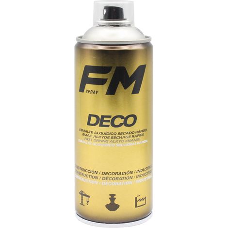 FM pintura spray madera incoloro brillo 400ml bote , Barniz para madera incoloro en spray FM Barniz alquídico de secado rápido indicado tanto para bricolaje, industria, constru