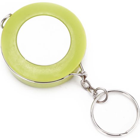 Mètre ruban souple rétractable Mini porte-clés Règle de couture précise pour tissu tricot mesure corporelle Vert durable (1/4)