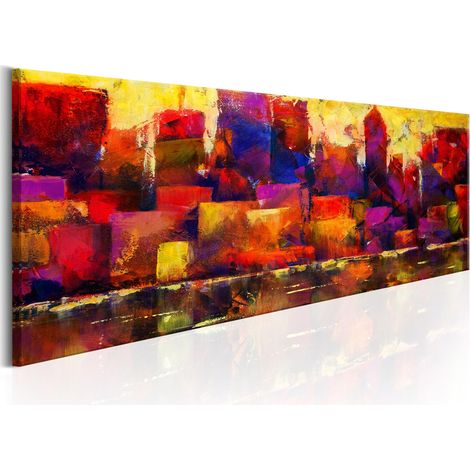 Quadro - Colourful City Skyline - 150x50 (1/4)