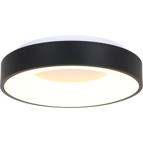 Steinhauer - plafón - Ringlede - negro - plástico metal - Ø 30cm
