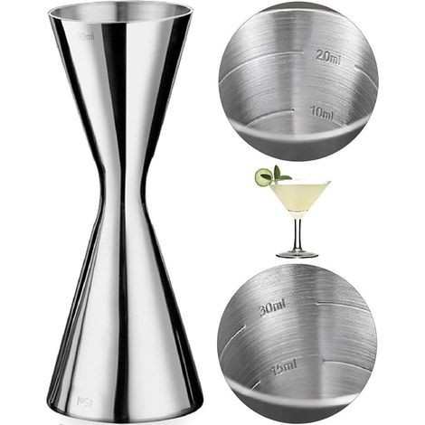 Misurino da bar di lusso 30/45 ml Misurino per cocktail Piccolo misurino Misurino per cocktail Jigger per cocktail Misurino per cocktail Bevande M (1/5)