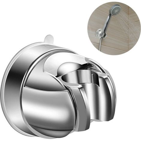 Support de douche sans impact, support de pommeau de douche, barre de douche de salle de bain réglable, support mural pour séchage de fleurs