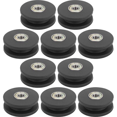 10 Stück 50-mm-Nylon-Fitnessrollen für Heimtrainingsgeräte, Krafttrainingszubehör