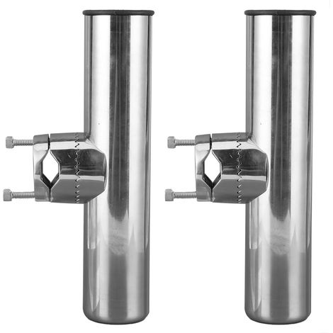 Support de canne à pêche en acier inoxydable, 2 pièces, pour Rails de 1 à 1-1/4 pouces, support de poteau (1/5)