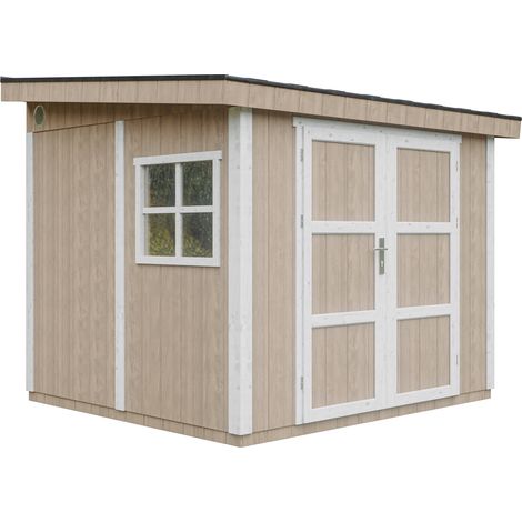 Abri de Jardin Qualité Premium 5,9 m² - H231x248x294 cm - Timbela M938-TERRA BROWN (1/5)