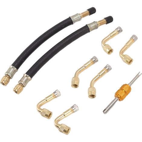 Adaptateur de Valve de Pneu Flexible à Extension 45° 90° 135° pour Voiture, Camion, Camping-car, Caravane et Remorque (1/5)