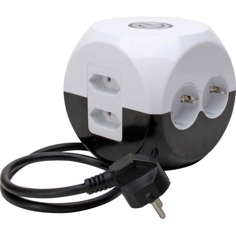 Bloc multiprisesl 6-prises avec interrupteur,uSS,16A/230V,