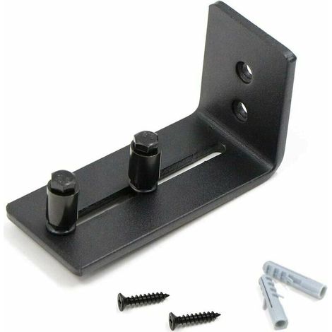 Guide de roulement pour porte coulissante - Avec 2 roulettes - Pour portes coulissantes - Noir (1/5)