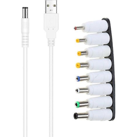 Universelles USB-zu-DC5V-Ladekabelset mit 8 austauschbaren Steckern (1/4)