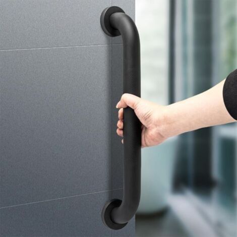 Barres D'appui de Salle de Bain en Acier Inoxydable,Sécurité Barres d'appui Antidérapantes pour Personnes âgées pour Baignoire,Toilettes,Salle de Bain,Rampe D'escalier 40cm Noir Mat (1/5)