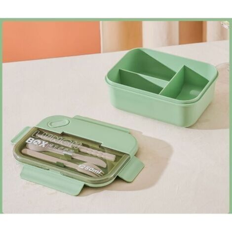 Boîtes à lunch en plastique de qualité alimentaire, boîte à lunch hermétique compatible micro-ondes, boîte bento pour adultes, contenant de conservation des aliments portable (1/4)