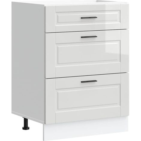 Base da Cucina Porto Bianco Lucido in Legno Multistrato vidaXL 946840 (1/5)