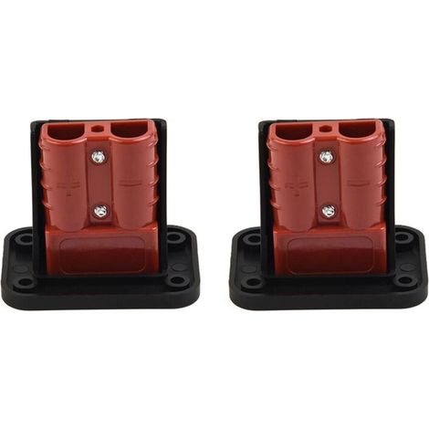 2 PièCes 50 A pour Connecteur de Prise Anderson Support Encastré Couvercle Panneau Caravane Bateau Camion Connecteurs Câble (1/4)