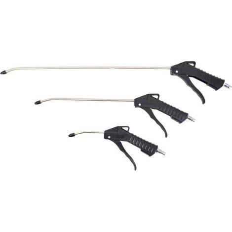 TRIS PISTOLE SOFFIAGGIO ARIA COMPRESSORE CANNA LUNGA CORTA 110 320 520 MM 952a