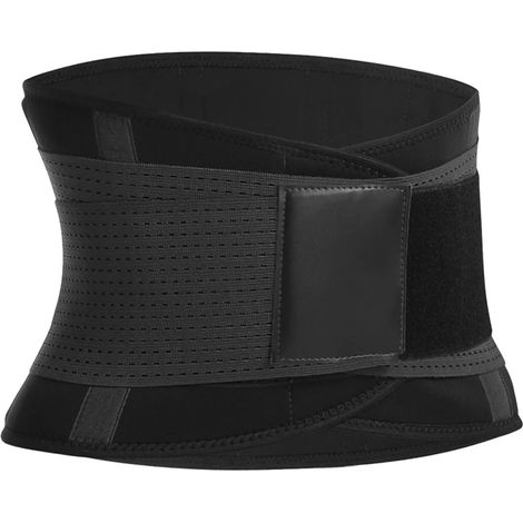 (Noir, taille XXL) Ceinture amincissante unisexe avec soutien lombaire (1/3)