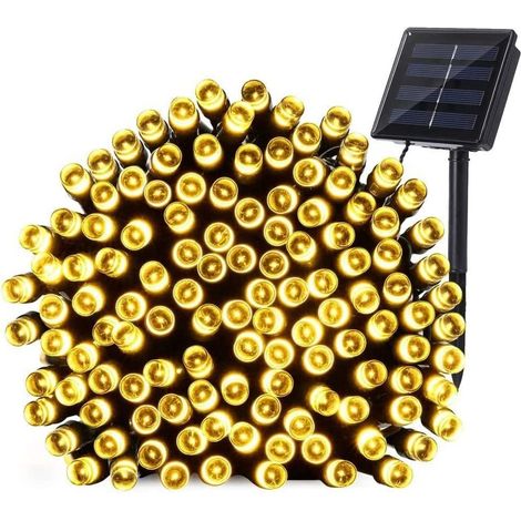 Catena LED luci di Natale con ricarica ad energia solare 300 led 30 mt luce calda (1/2)
