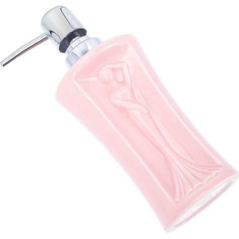 Distributeur de Savonnette en Céramique Élégant pour Salle de Bain D'hôtel Grosse Capacité et Pompe Facile à Utiliser, pour Gel et Lotion