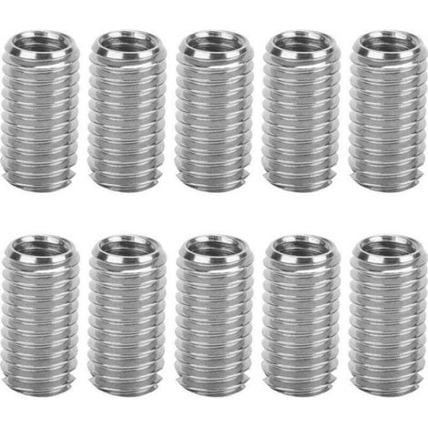 Inserts filetés - - 10 pièces - M6 interne - M8 externe - 15mm - Acier inoxydable - Réparation filetages (1/4)