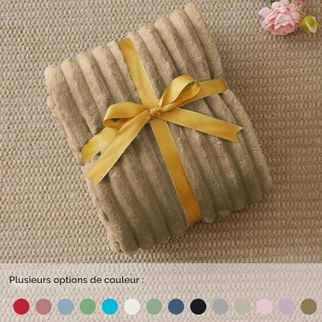Pid Marron Couverture Poire pour Canape 125x150 Cadeau Cocooning Doux et Chaud,Moelleux,Idée 125 x 150 cm Marron MARRON COUVERTURE (1/5)